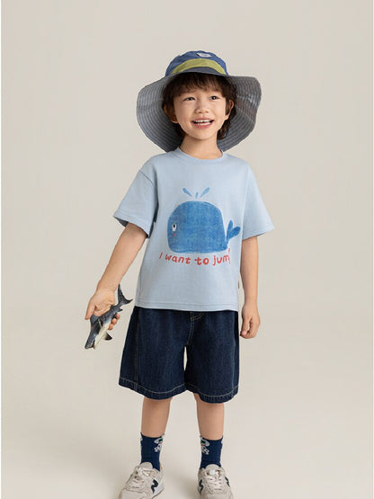 Cute Animal Graphic Cotton T-shirt アニマル プリント コットン Tシャツ【mh0012741】