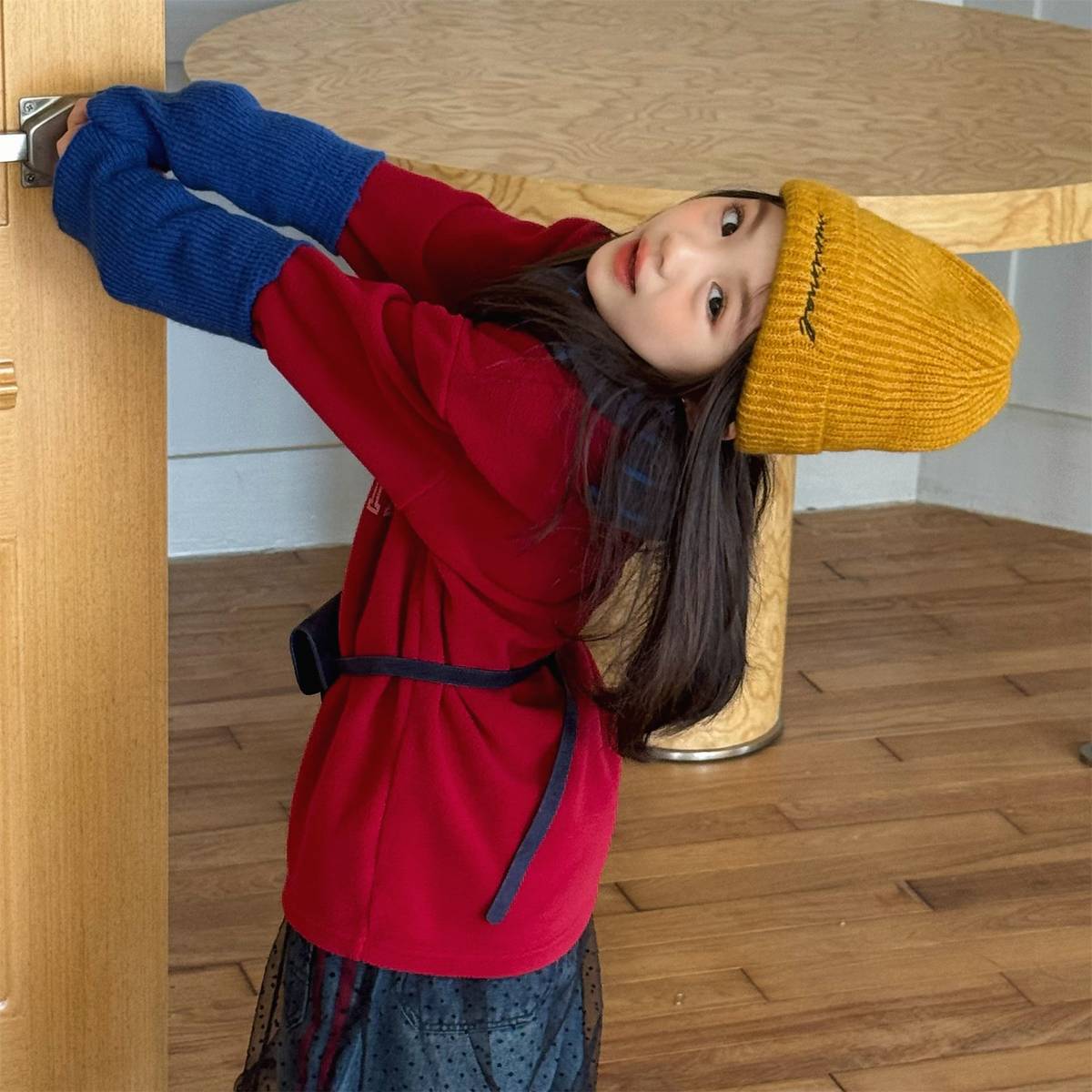 -長袖Tシャツ フリース素材 ハイネック ペンギン刺繍 プルオーバー【mh0011407】 - mamahalo shop - 長袖Tシャツ -  べビー服 - 子供服 - 男の子 - 女の子