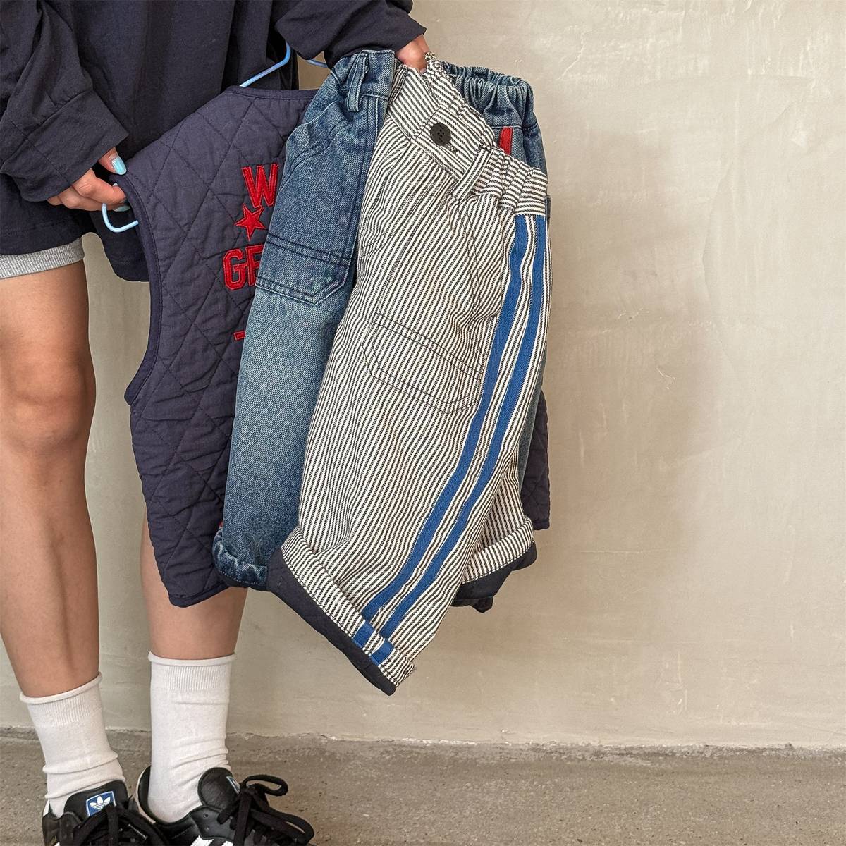 -デニムロングパンツ 裏キルティング 中綿入り ジーンズ 長ズボン【mh0011403】 - mamahalo shop - ロングパンツ・スウェットパンツ -  べビー服 - 子供服 - 男の子 - 女の子