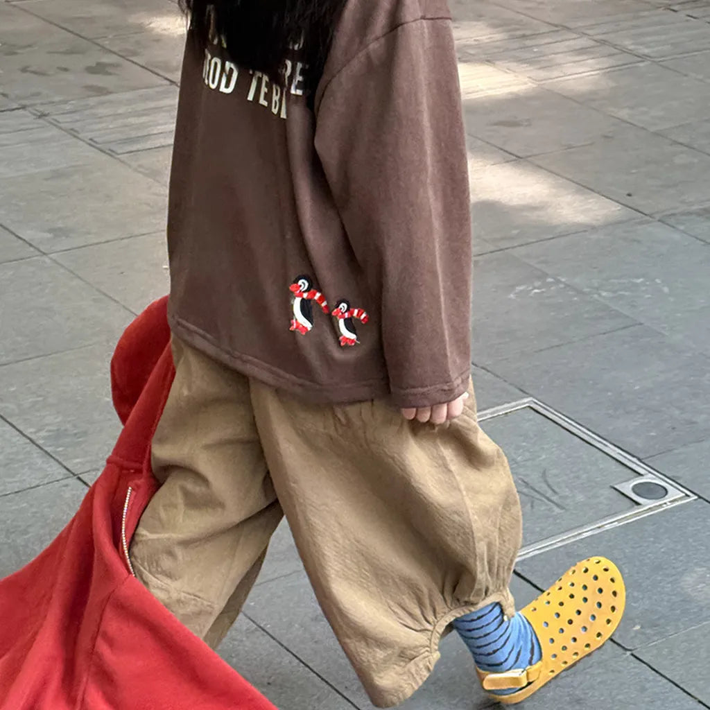 -ワイドシルエットパンツ 裾絞りバルーンパンツ イージーパンツ【mh0011067】 - mamahalo shop - ロングパンツ・スウェットパンツ -  べビー服 - 子供服 - 男の子 - 女の子