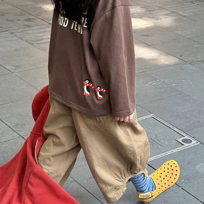 -ワイドシルエットパンツ 裾絞りバルーンパンツ イージーパンツ【mh0011067】 - mamahalo shop - ロングパンツ・スウェットパンツ -  べビー服 - 子供服 - 男の子 - 女の子