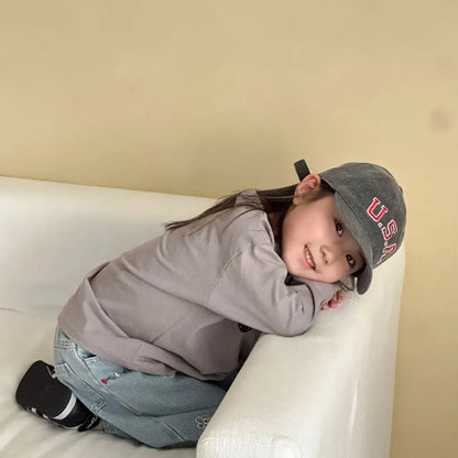 -手描き風イラスト長袖Tシャツ【mh0011229】 - mamahalo shop - 長袖Tシャツ -  べビー服 - 子供服 - 男の子 - 女の子