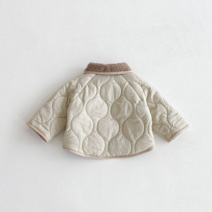 -中綿ジャケット キルティング ボア襟 あったか ボア裏地 防寒 アウター【mh0011397】 - mamahalo shop - ショートコート・ジャケット・ジャンパー -  べビー服 - 子供服 - 男の子 - 女の子