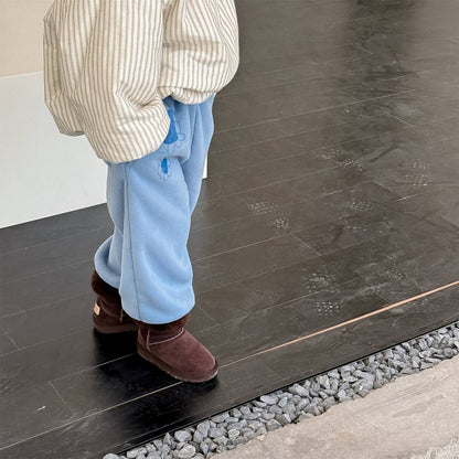 -裏起毛スウェットパンツ ロングパンツ 暖か長ズボン カジュアル【mh0011405】 - mamahalo shop - ロングパンツ・スウェットパンツ -  べビー服 - 子供服 - 男の子 - 女の子