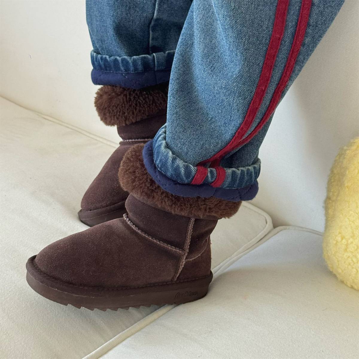 -デニムロングパンツ 裏キルティング 中綿入り ジーンズ 長ズボン【mh0011403】 - mamahalo shop - ロングパンツ・スウェットパンツ -  べビー服 - 子供服 - 男の子 - 女の子