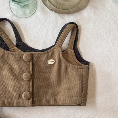 -キャミソールトップス+スカートセットアップ 2点セット ウール調素材【mh0011413】 - mamahalo shop - ノースリーブセットアップ -  べビー服 - 子供服 - 男の子 - 女の子