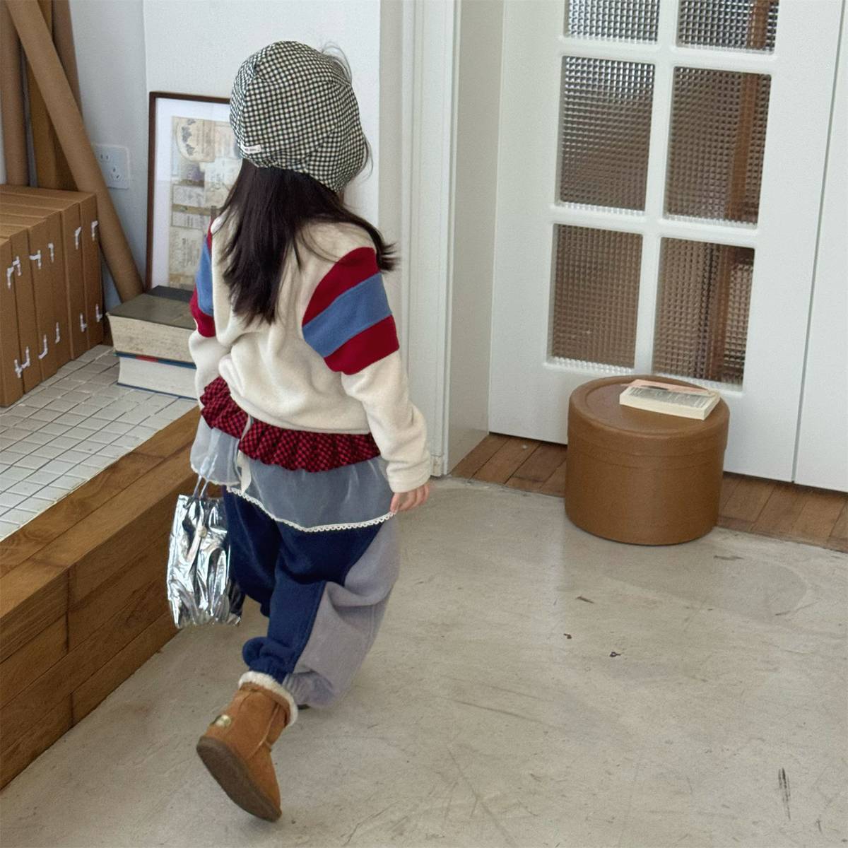 -長袖フリース プルオーバー ナンバーワッペン ハイネック スリーブデザイン【mh0011409】 - mamahalo shop - トレーナー・フーディ -  べビー服 - 子供服 - 男の子 - 女の子