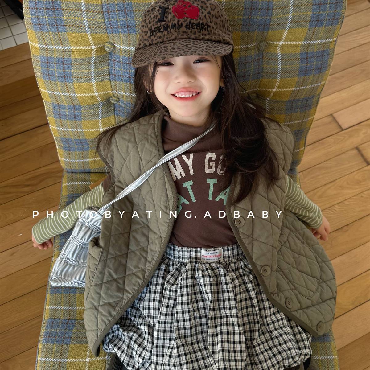 -キルティングベスト ノースリーブ 刺繍ロゴ 中綿入り アウター【mh0011411】 - mamahalo shop - ベスト -  べビー服 - 子供服 - 男の子 - 女の子