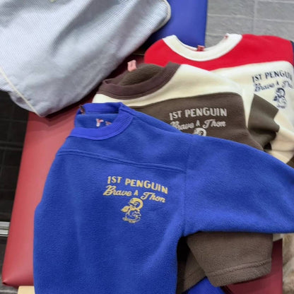 -長袖スウェット プルオーバー フリース素材 カジュアルトップス【mh0011401】 - mamahalo shop - トレーナー・フーディ -  べビー服 - 子供服 - 男の子 - 女の子