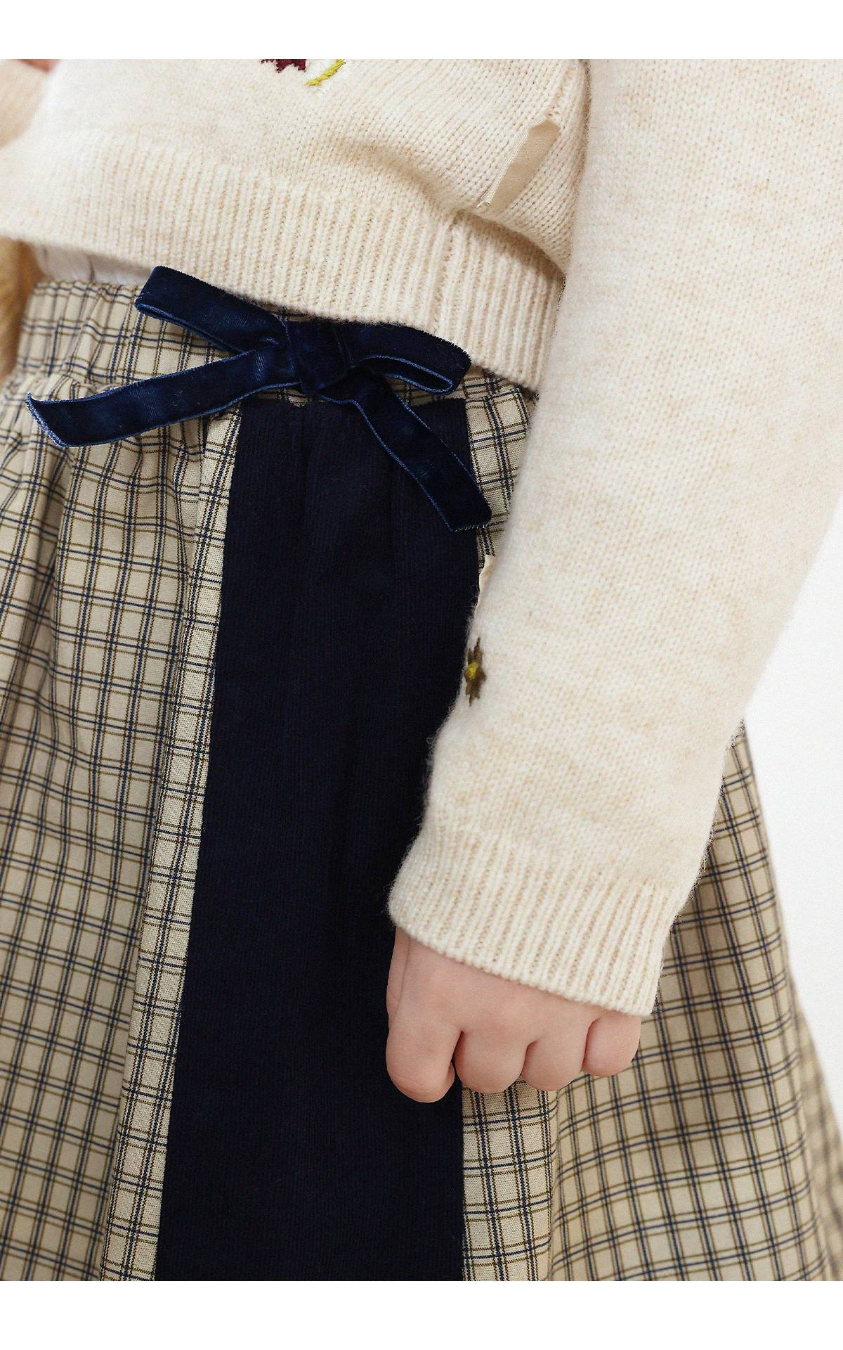 -長袖カーディガン ウール混紡 刺繍デザイン クルーネック【mh0011343】 - mamahalo shop - カーディガン・パーカー -  べビー服 - 子供服 - 男の子 - 女の子