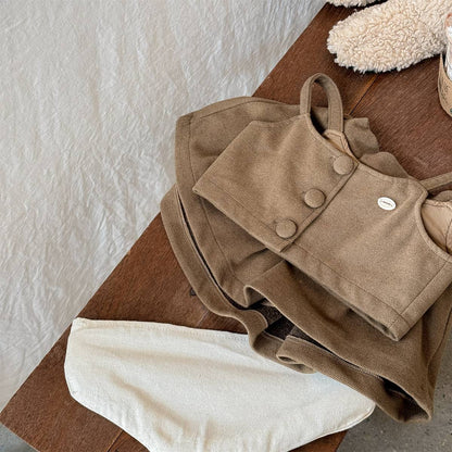 -キャミソールトップス+スカートセットアップ 2点セット ウール調素材【mh0011413】 - mamahalo shop - ノースリーブセットアップ -  べビー服 - 子供服 - 男の子 - 女の子