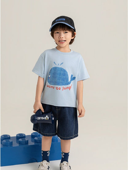 Cute Animal Graphic Cotton T-shirt アニマル プリント コットン Tシャツ【mh0012741】
