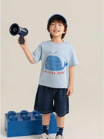 Cute Animal Graphic Cotton T-shirt アニマル プリント コットン Tシャツ【mh0012741】