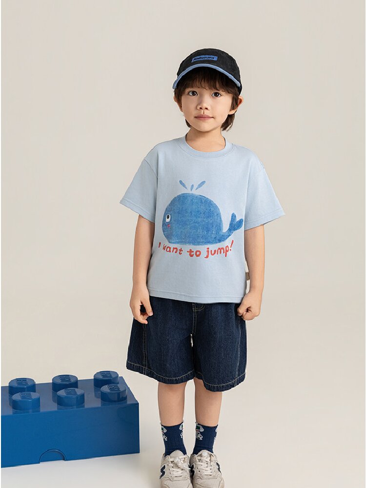 Cute Animal Graphic Cotton T-shirt アニマル プリント コットン Tシャツ【mh0012741】
