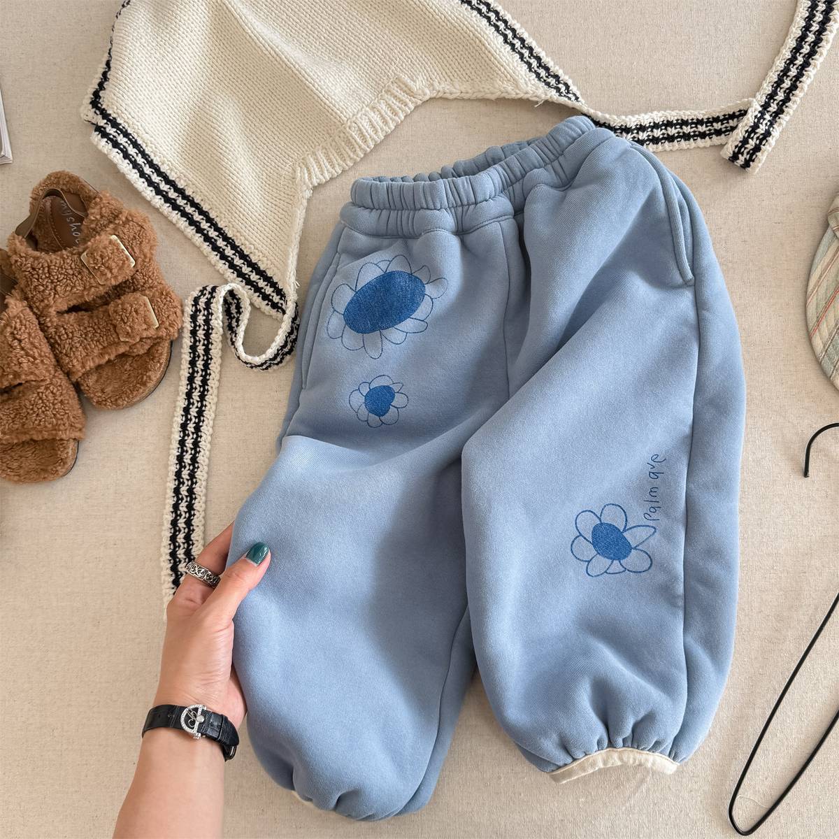 -裏起毛スウェットパンツ ロングパンツ 暖か長ズボン カジュアル【mh0011405】 - mamahalo shop - ロングパンツ・スウェットパンツ -  べビー服 - 子供服 - 男の子 - 女の子