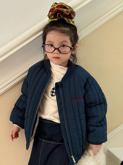 Long-sleeved quilted jacket | Padded and fully embroidered | Character print outerwear [mh0011467]