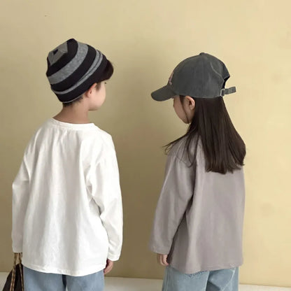 -手描き風イラスト長袖Tシャツ【mh0011229】 - mamahalo shop - 長袖Tシャツ -  べビー服 - 子供服 - 男の子 - 女の子