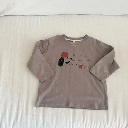 -手描き風イラスト長袖Tシャツ【mh0011229】 - mamahalo shop - 長袖Tシャツ -  べビー服 - 子供服 - 男の子 - 女の子