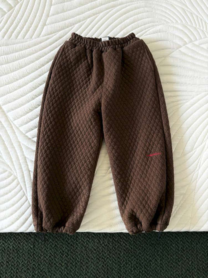 yummy&amp;rocky | Pantalones deportivos de forro polar grueso con bordado de logo [mh0020048]