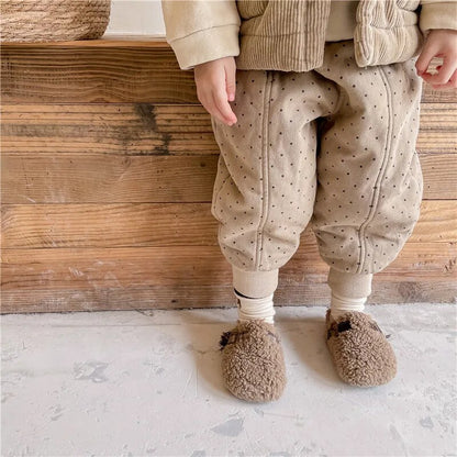 -キッズ みずたまドット 厚手 パンツ【mh0000255】 - mamahalo shop - ロングパンツ・スウェットパンツ -  べビー服 - 子供服 - 男の子 - 女の子