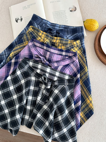 -チェックエプロンスタイル巻きスカート【mh0010769】 - mamahalo shop - スカート -  べビー服 - 子供服 - 男の子 - 女の子