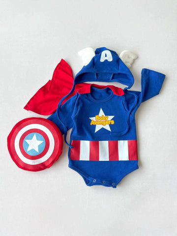 Hero Winged Costume Romper スーパーヒーロー 半袖/長袖ロンパース【mh0013371】 TOMMY'S GIFTS 長袖ロンパース