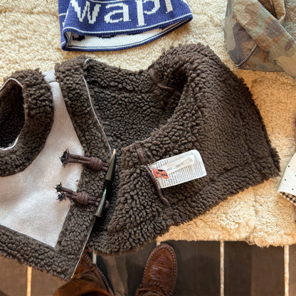 フェイクムートンボアベスト もこもこ ダッフルベスト【mh0011904】