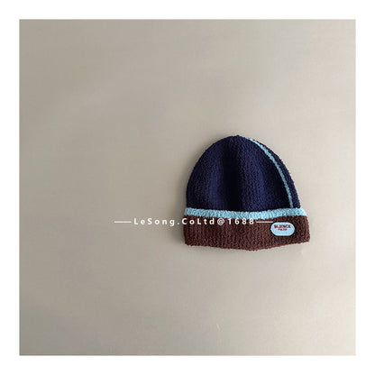 キッズ帽子 カラーブロック ニットキャップ ビーニー【mh0011810】
