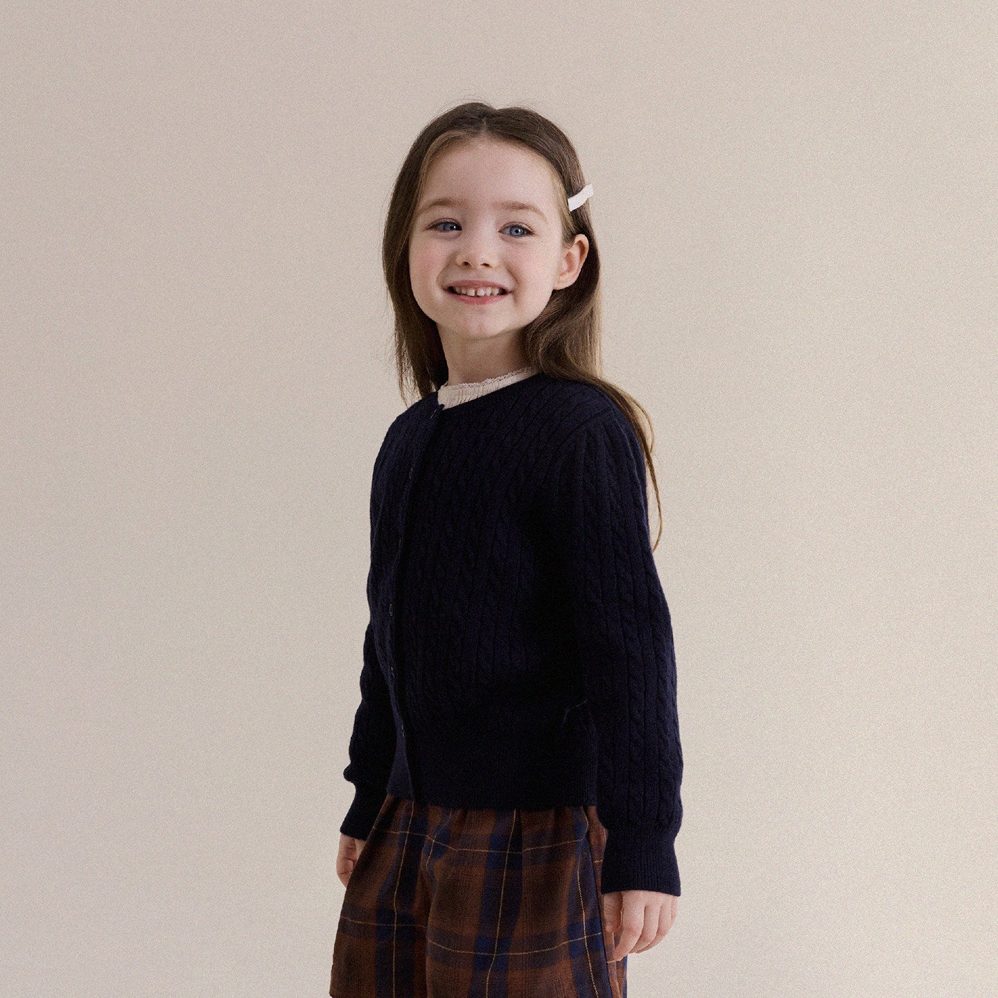 Kids Juniors Cable Knit Cardigan [mh0013973]