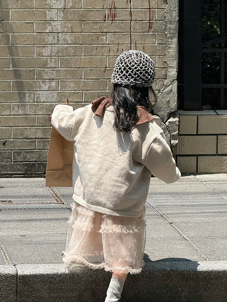 -ニットVネックシンプルカーディガン【mh0011028】 - mamahalo shop - カーディガン・パーカー -  べビー服 - 子供服 - 男の子 - 女の子