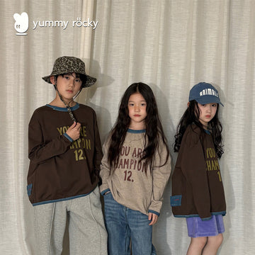 yummy&rocky | Vintage Embroidery Print Sweatshirt コットン スウェットシャツ【mh0020175】