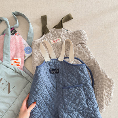 キルトサロペットオーバーオール 防寒 サスペンダーパンツ【mh0011910】