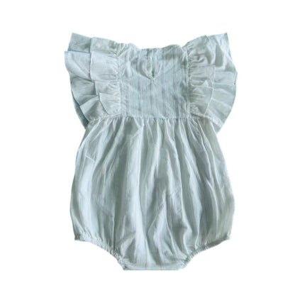 【mh0014749】2027 INS Europeo y Americano Primavera/Verano Bebé Jacquard Conjunto de Ropa para Cubrir el Trasero de Bebé Mono para Fiesta de 100 Días Triángulo Gateo Estilo Coreano