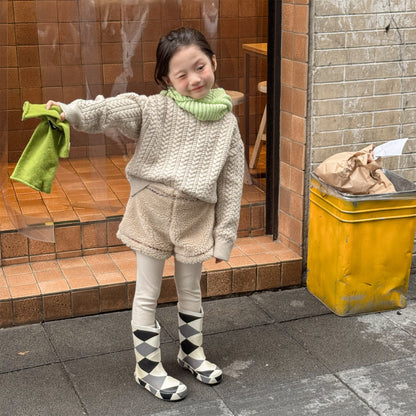 ケーブル編みクルーネックセーター【mh0010906】