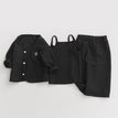 Black three-piece set (cardigan + vest + pants)