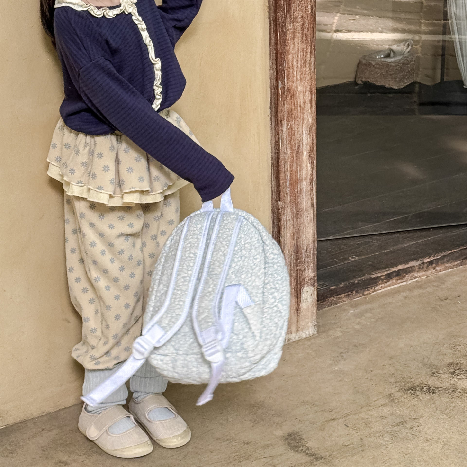 -ビッグフリルスカート付きボアパンツ フリースパンツ【mh0010817】 - mamahalo shop - ロングパンツ・スウェットパンツ -  べビー服 - 子供服 - 男の子 - 女の子