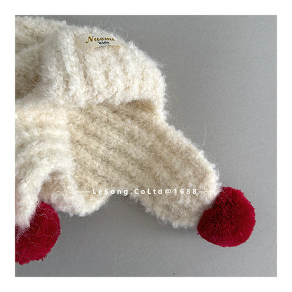 キッズ帽子 ニット 耳当て付きニットキャップ【mh0011799】