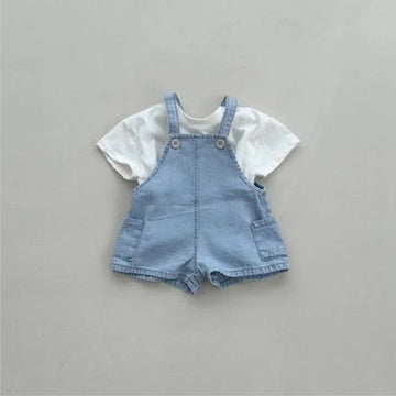 Baby Side Pocket Overalls Short Pants [mh0013877]