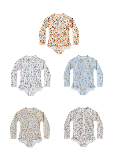 UPF50 Plus Floral Long Sleeve Swimsuit 花柄 長袖 水着【mh0012584】