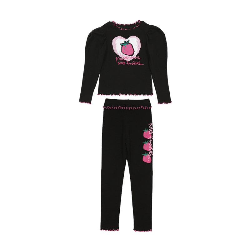 -いちごプリント長袖トップス/フリルレギンス/フリルワンピース/ノースリーブプリーツワンピース【mh0010988】 - mamahalo shop - ノースリーブワンピース -  べビー服 - 子供服 - 男の子 - 女の子