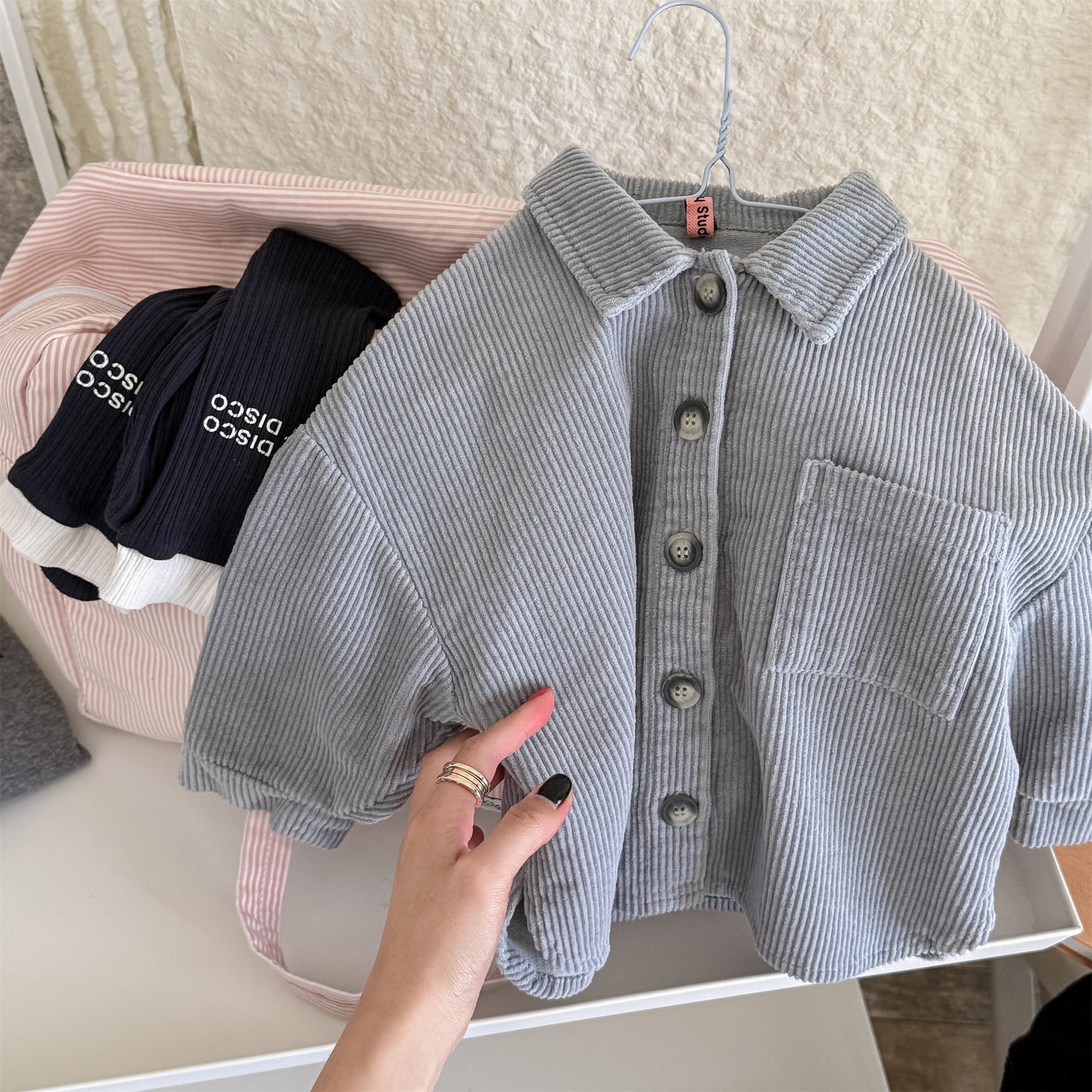 -コーデュロイシャツジャケット シャツコート【mh0010804】 - mamahalo shop - 長袖シャツ・ブラウス -  べビー服 - 子供服 - 男の子 - 女の子