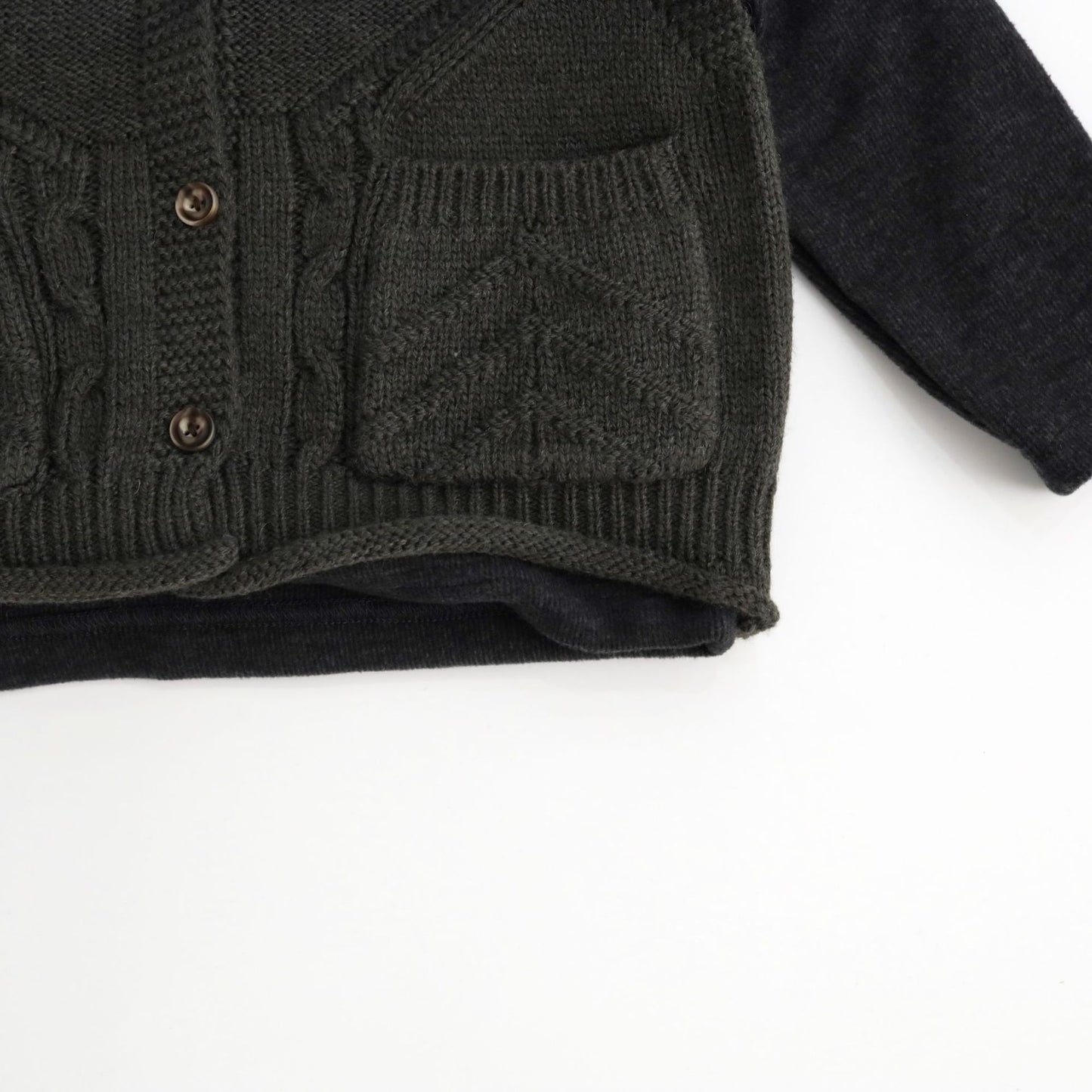 ウールベスト 前あき ニット シンプル Vネック【mh0011779】