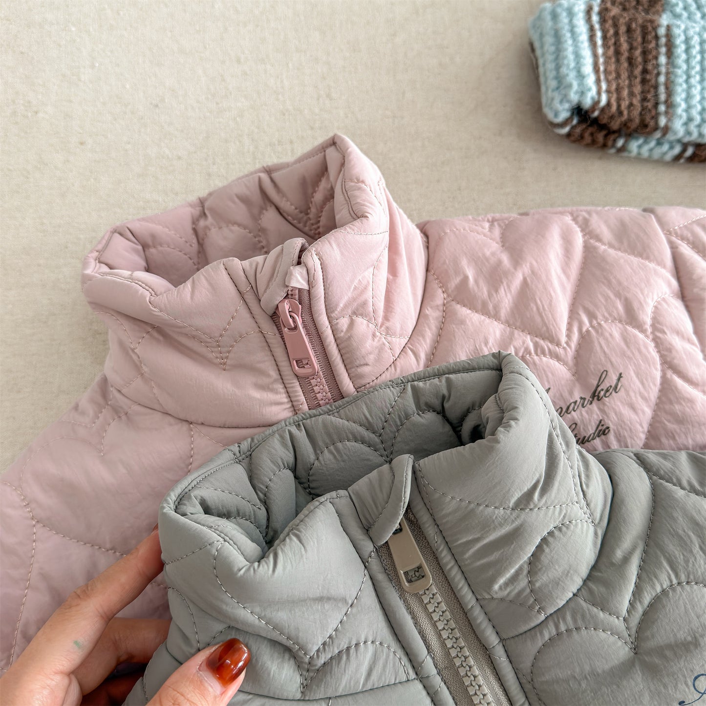 ハートキルティングジャケット キルトブルゾン ショートコート【mh0011912】