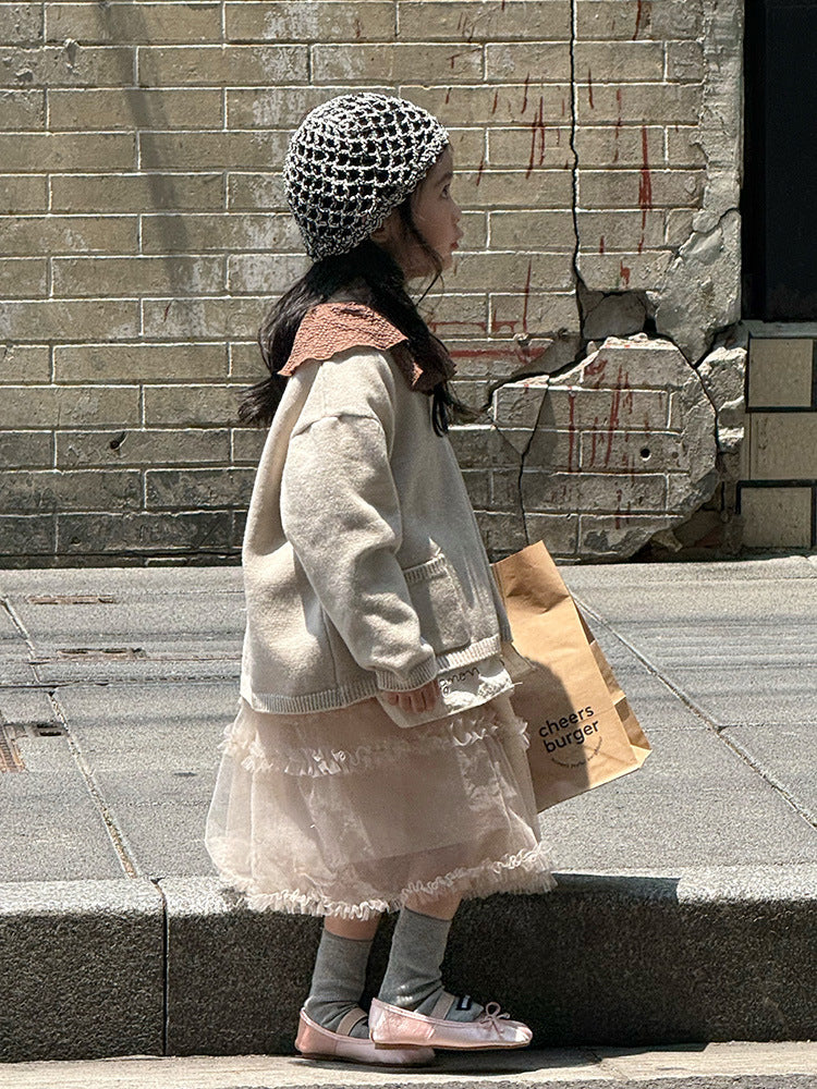 -ニットVネックシンプルカーディガン【mh0011028】 - mamahalo shop - カーディガン・パーカー -  べビー服 - 子供服 - 男の子 - 女の子