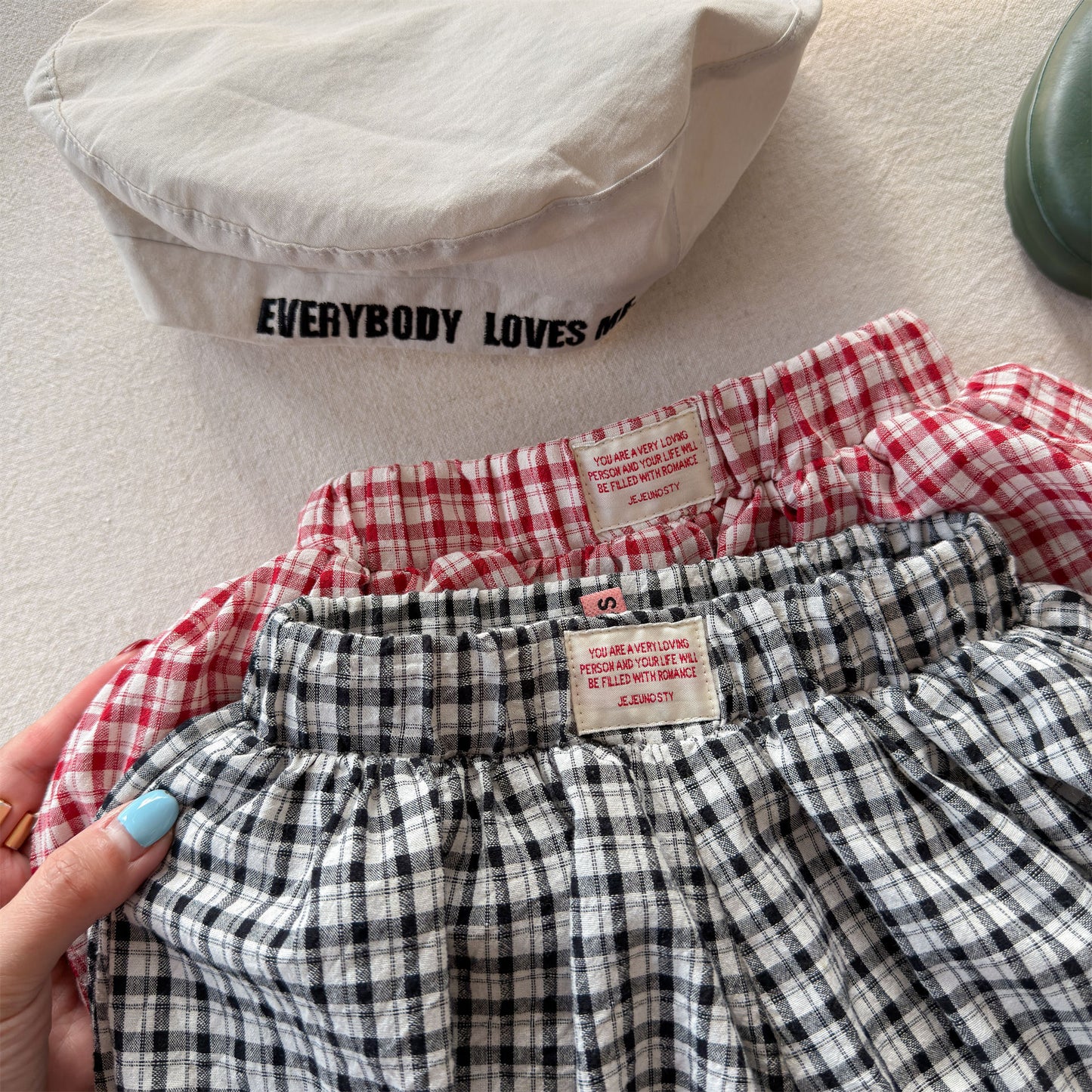 Plaid High Waist Bubble Shorts チェック バルーンショートパンツ【mh0013459】