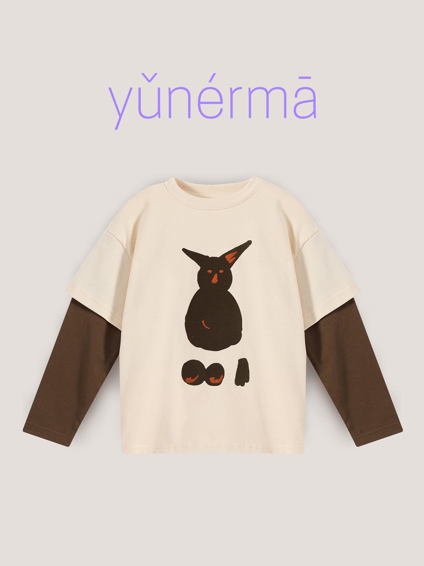 Kids' Junior Faux Layered Printed Long-Sleeve T-Shirt [mh0013972]