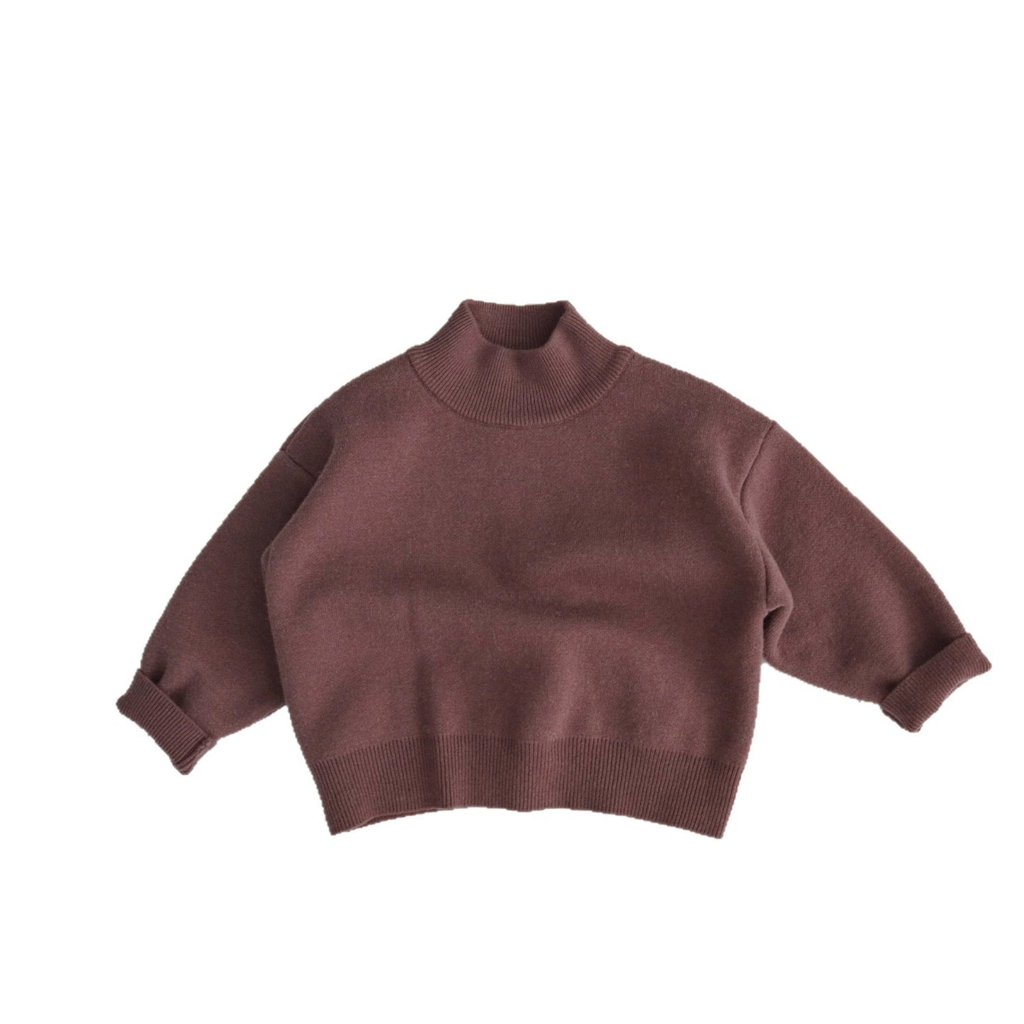 ハイネックセーター ニット 裏ファーフリース シンプル ボトルネック【mh0011778】