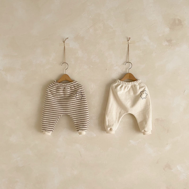 ベビー ボーダー くま ベア ルーズ 長袖スウェット ロングパンツ セット【mh0000689】 - Mamahalo shop