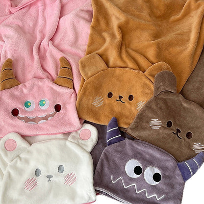 Hooded Cartoon Bath Towel アニマル フード付きバスタオル プールタオル【mh0013336】