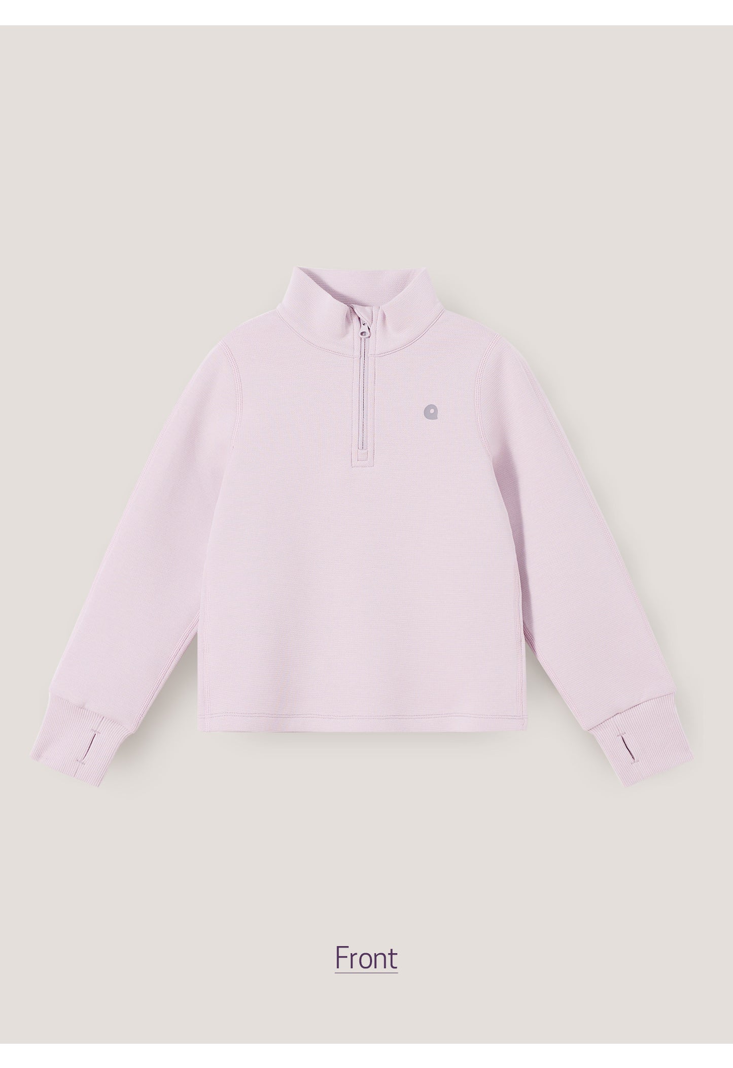 Kids' Junior Stand-Collar Half-Zip Long-Sleeve Sweatshirt [mh0013985]
